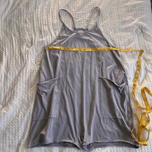 Free People FP Movement Hot Shot Romper Light Grey / Purple Medium